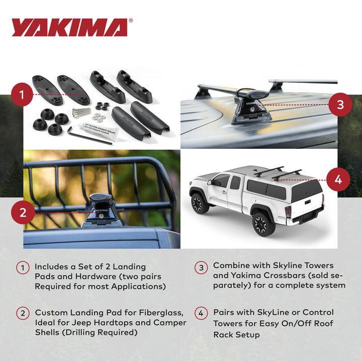 YAKIMA Landing Pad Mounting Accessory Compatible with SkyLine or Control Towers - VMInnovations