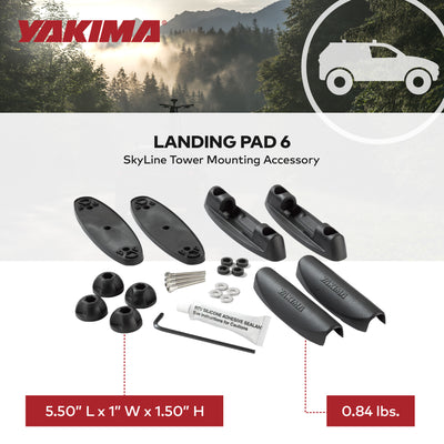 YAKIMA Landing Pad Fixed Tower Installation Naked Rooftops, Set of 2 (Open Box)