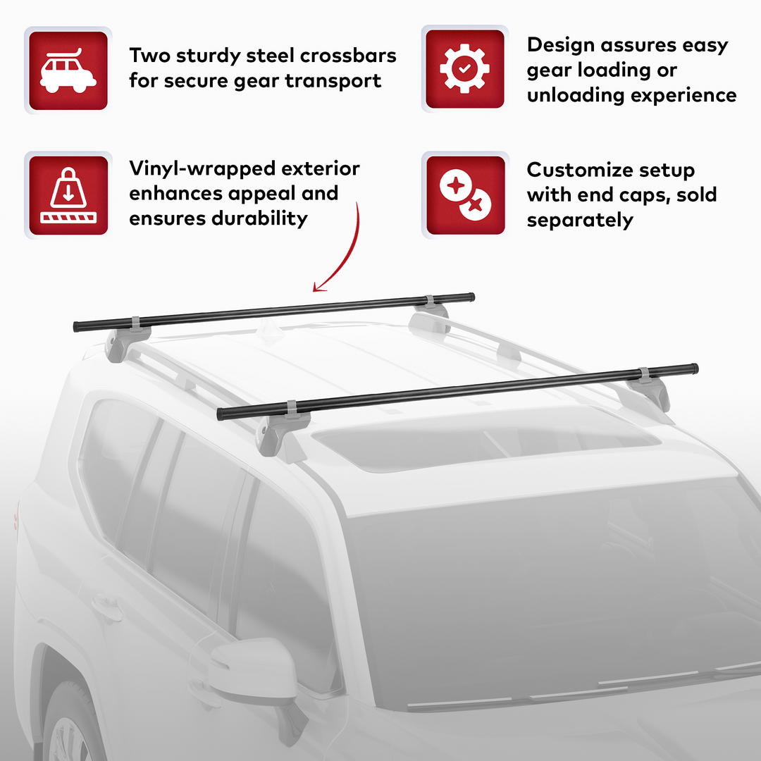 Yakima RoundBar Small 48” Steel Round Roof Rack System Crossbars, 2pk (Used)