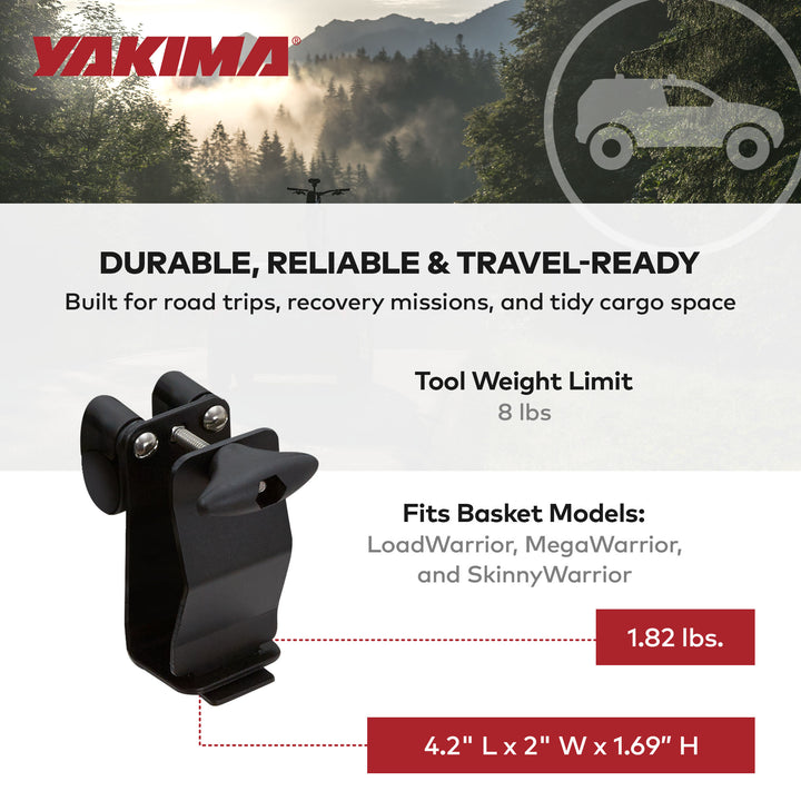 YAKIMA Axe or Shovel Bracket, Secures Single Axe or shovel To Warrior Basket - VMInnovations