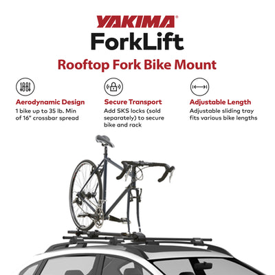 YAKIMA ForkLift Rooftop Fork Style Bike Mount, Fits StreamLine Crossbars (Used)