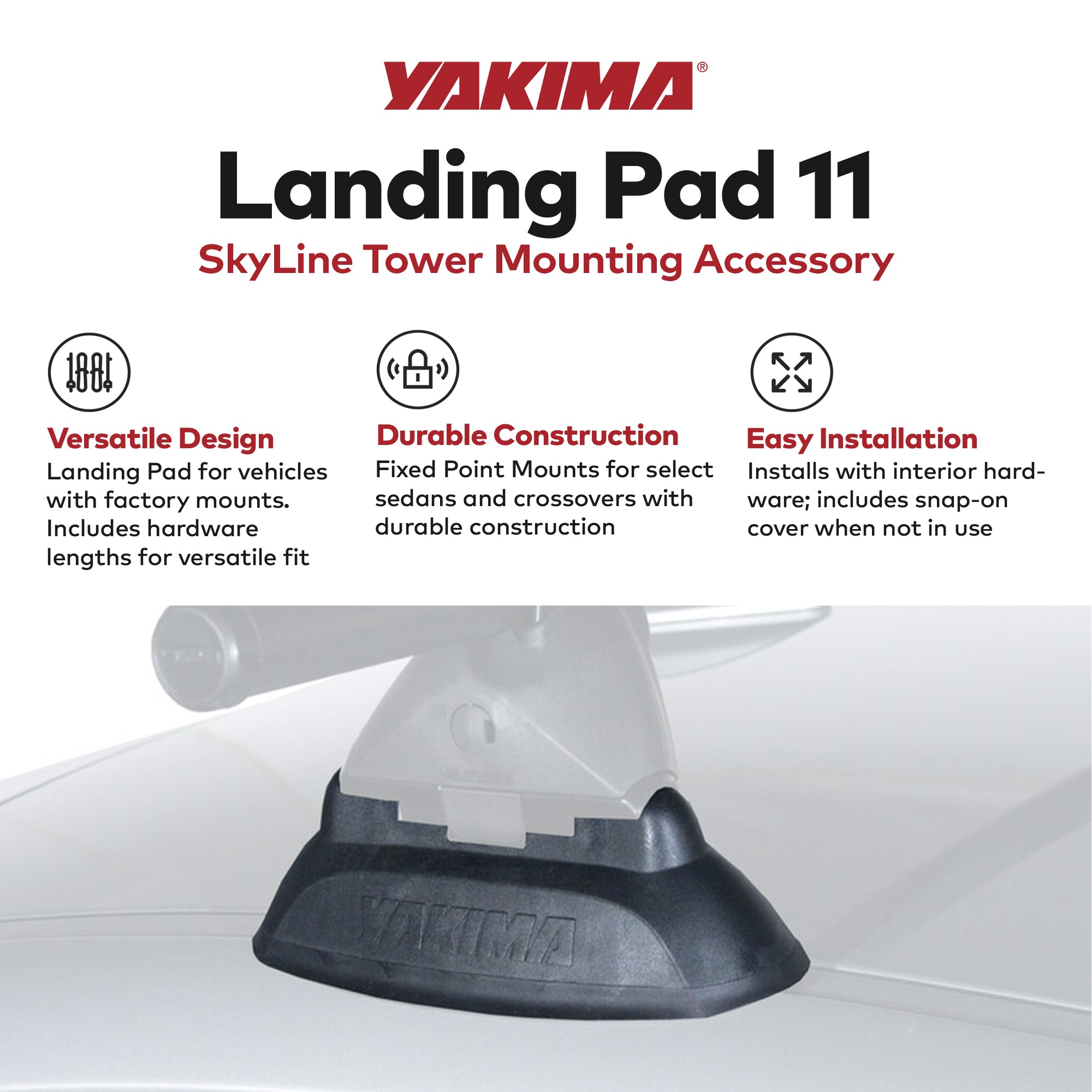 YAKIMA Pad 11, Fixed Point Mounts for Select Sedan/Crossover SUVs(Open Box) - VMInnovations