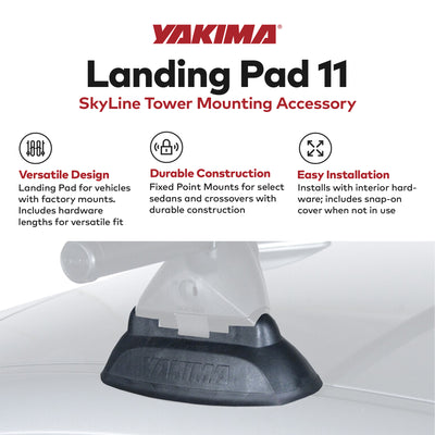 YAKIMA Pad 11, Fixed Point Mounts for Select Sedan/Crossover SUVs(Open Box) - VMInnovations