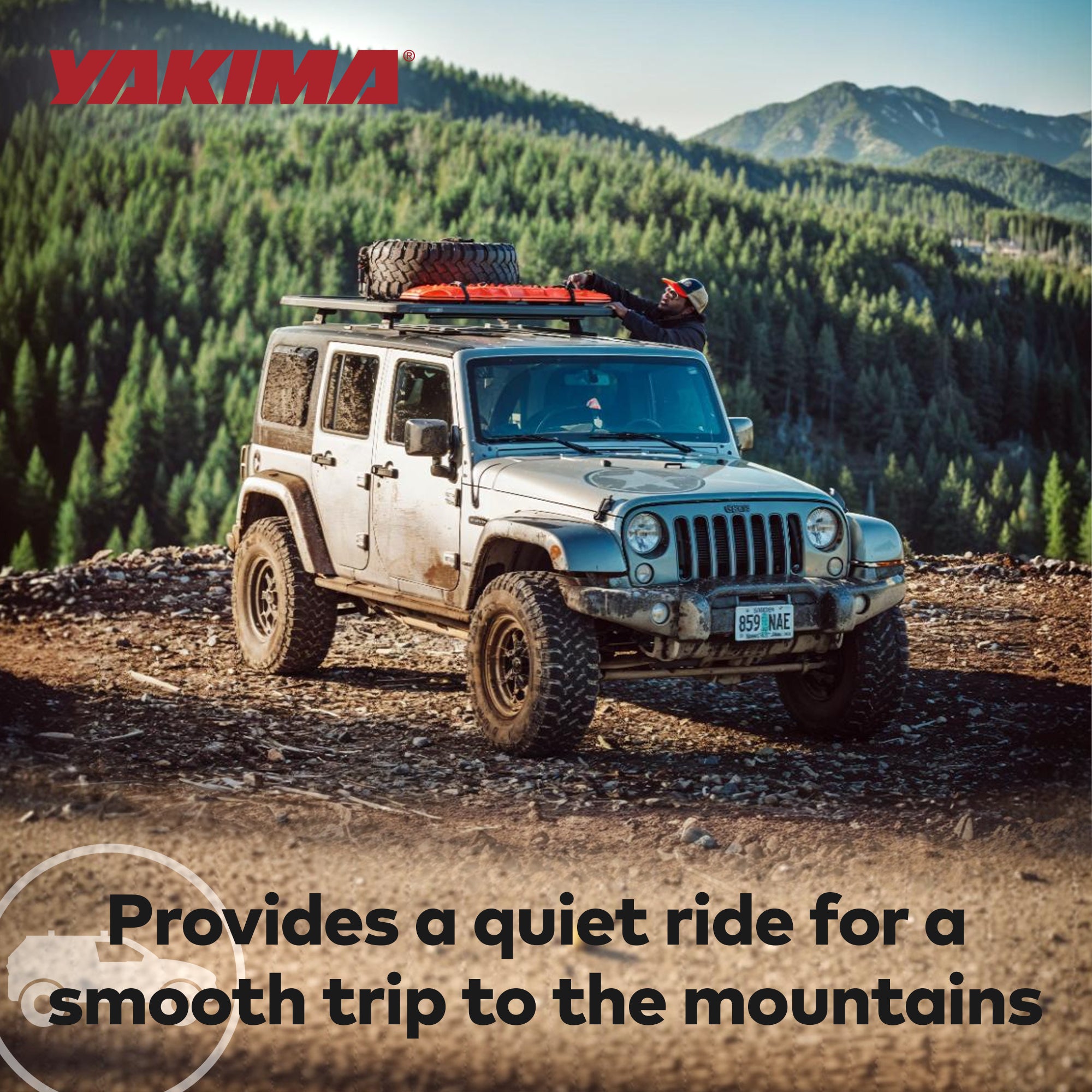 Yakima 54" Tracks w/ CapNuts, Custom Install Roof Rack Systems, Black (Open Box)