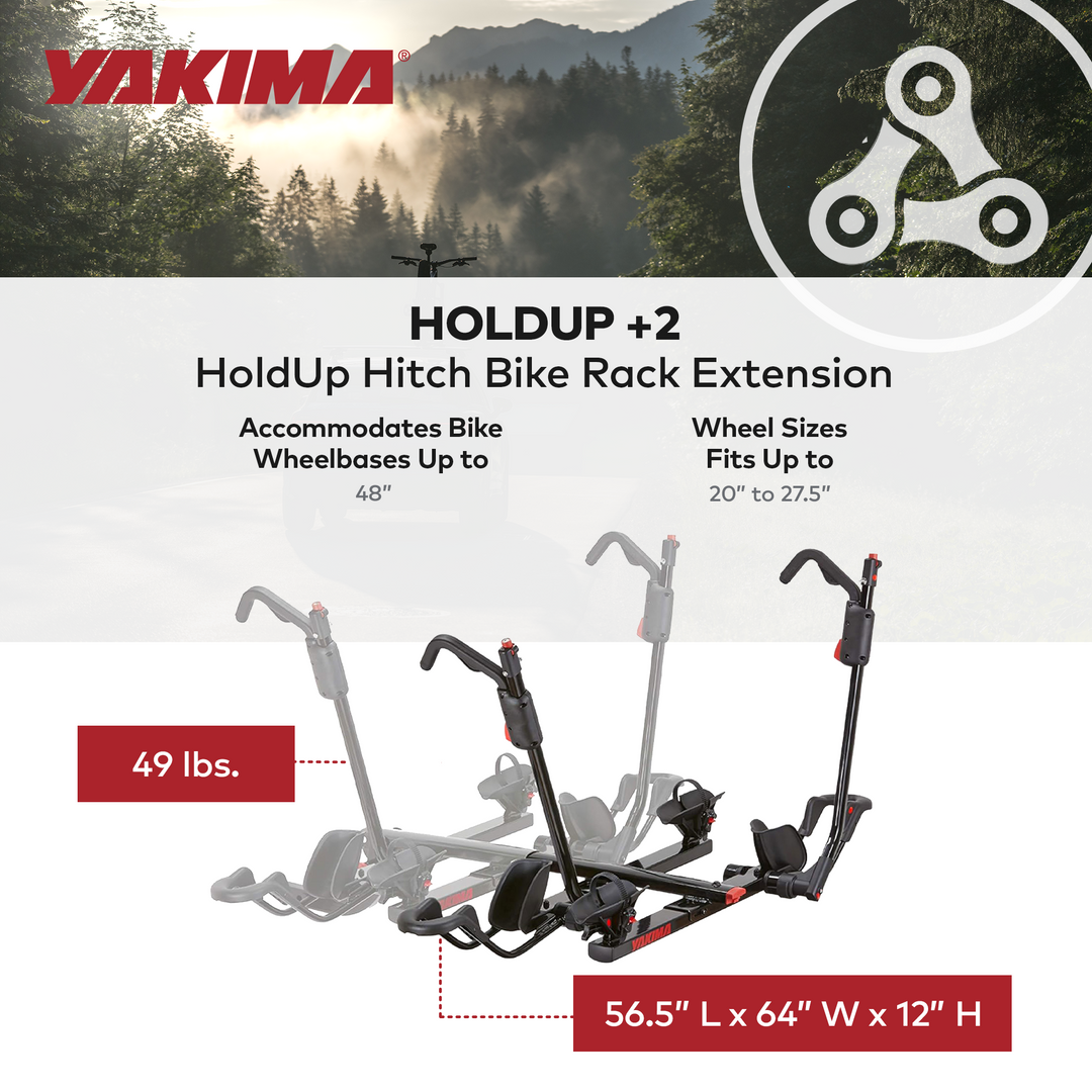 Yakima HoldUp Plus 2 Hitch Bike Rack Extension with StrongArm Design,Black(Used)