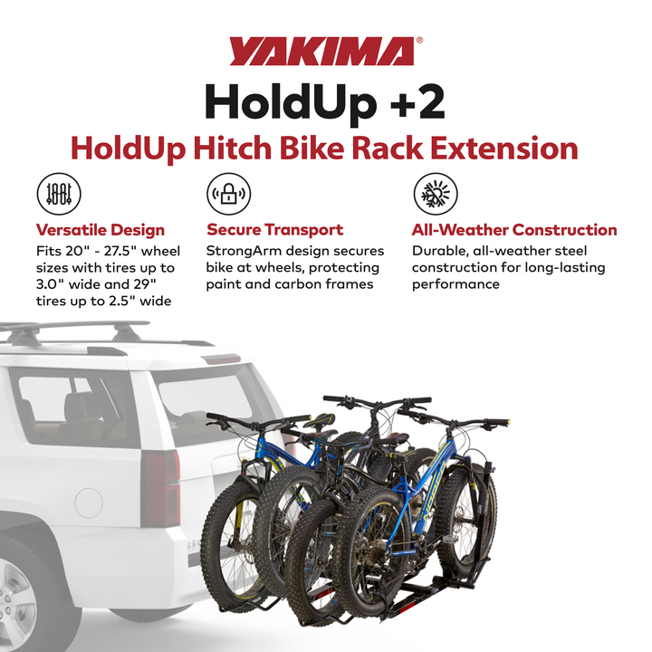 Yakima HoldUp Plus 2 Hitch Bike Rack Extension with StrongArm Design,Black(Used)