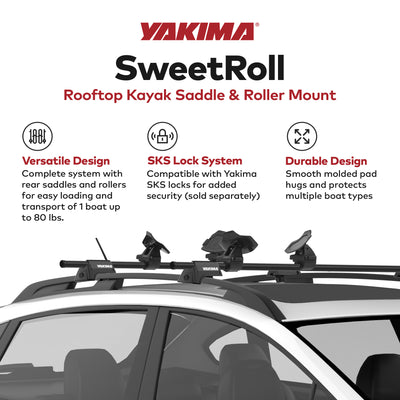 Yakima Rooftop Boat Loader w/Heavy Duty Straps & Bow & Stern Tie Downs(Open Box)