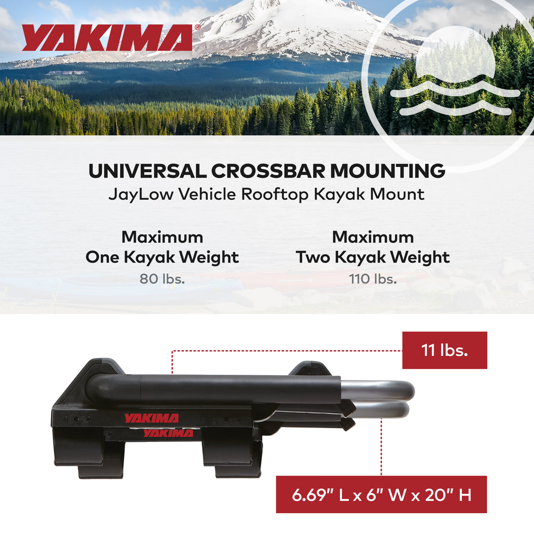 Yakima Rooftop Mounted Kayak Rack, Compatible w/StreamLine Towers (For Parts)