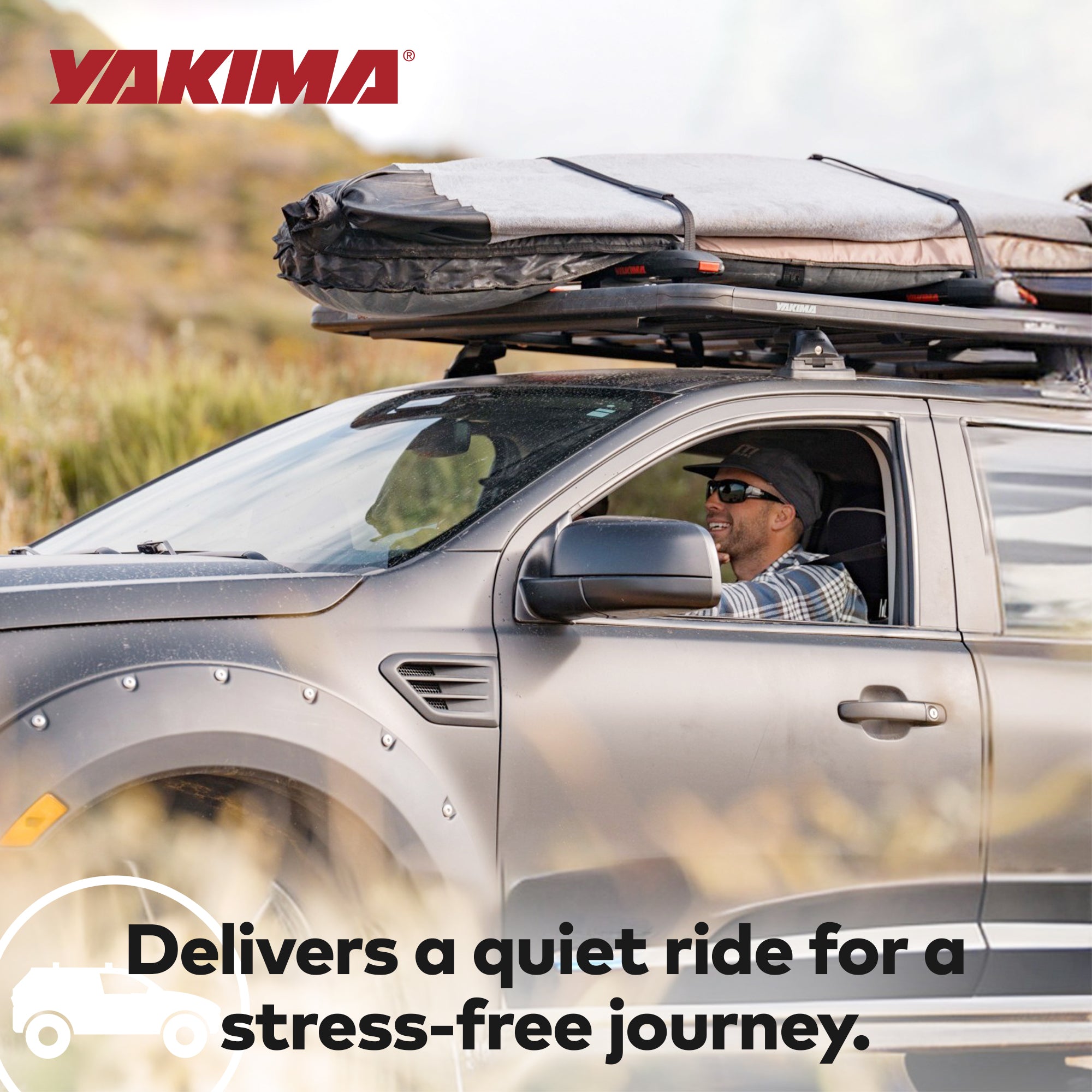 YAKIMA Landing Pad 15, Fixed Point Mounts for 2015-2019 Subaru Outback, Black