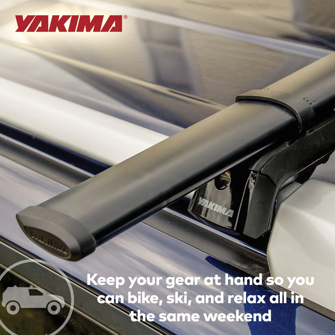 YAKIMA 50" Steel CoreBar Aerodynamic Roof Rack Crossbars, Black,2pc(Open Box)