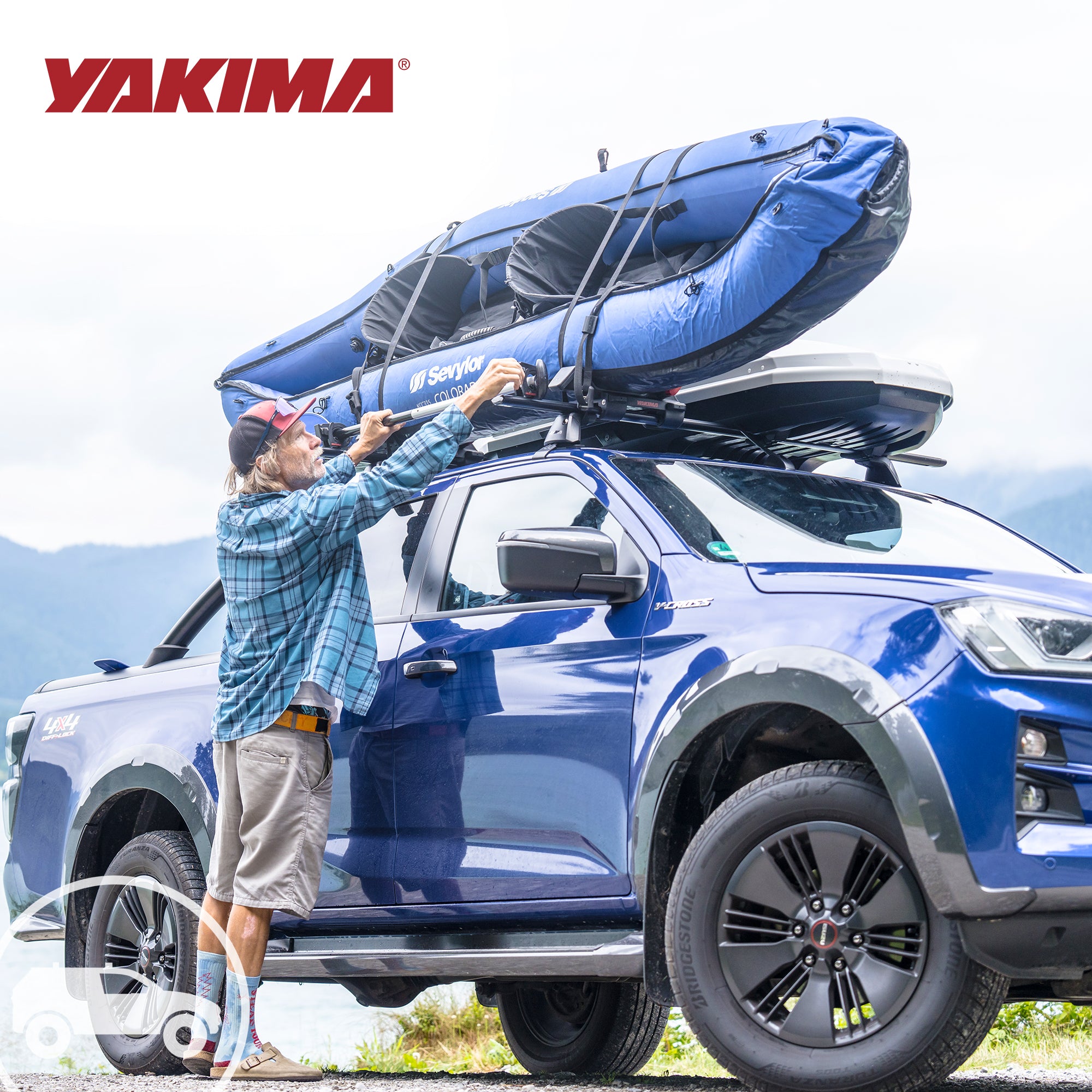 YAKIMA 70" Steel CoreBar Aerodynamic Roof Rack, Black, Set of 2 (Open Box) - VMInnovations