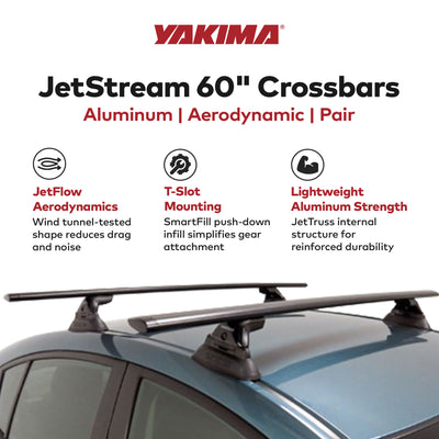 Yakima 60" JetStreamRoof Rack Crossbars, Compatible w/StreamLine Towers (Used) - VMInnovations