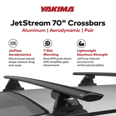 Yakima 70" Pair JetStream Rack Crossbars, Compatible w/StreamLine Towers (Used) - VMInnovations