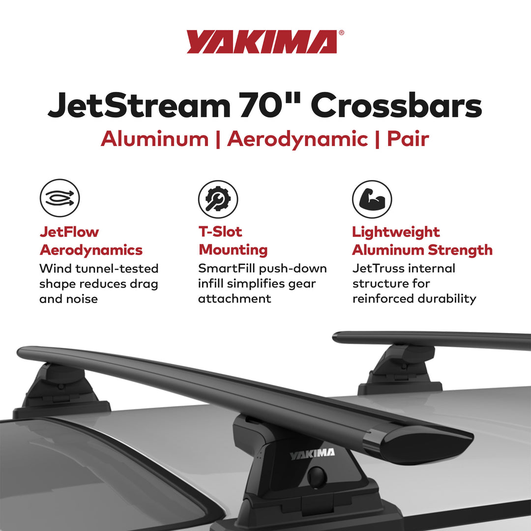 Yakima 70" Pair JetStream Rack Crossbars, Compatible w/StreamLine Towers (Used) - VMInnovations