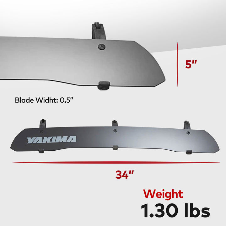 Yakima WindShield 34" Universal Fairing w/ Band Style Attachment,Black(Open Box)