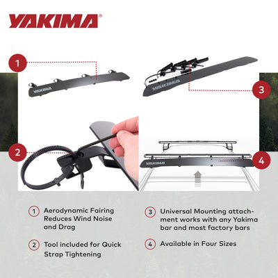 Yakima 40" Roof Rack Wind Fairing, Compatible w/StreamLine Towers (Open Box) - VMInnovations