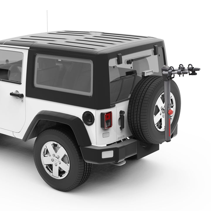 Yakima SpareRide Vehicle Rear Spare Tire Mounted 2 Bike Bicycle Rack, Gray/Black