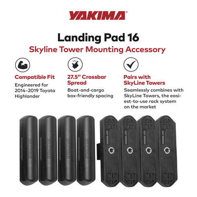 YAKIMA Landing Pad Fixed Point Tower, Compatible with 14-19 Toyota Highlander