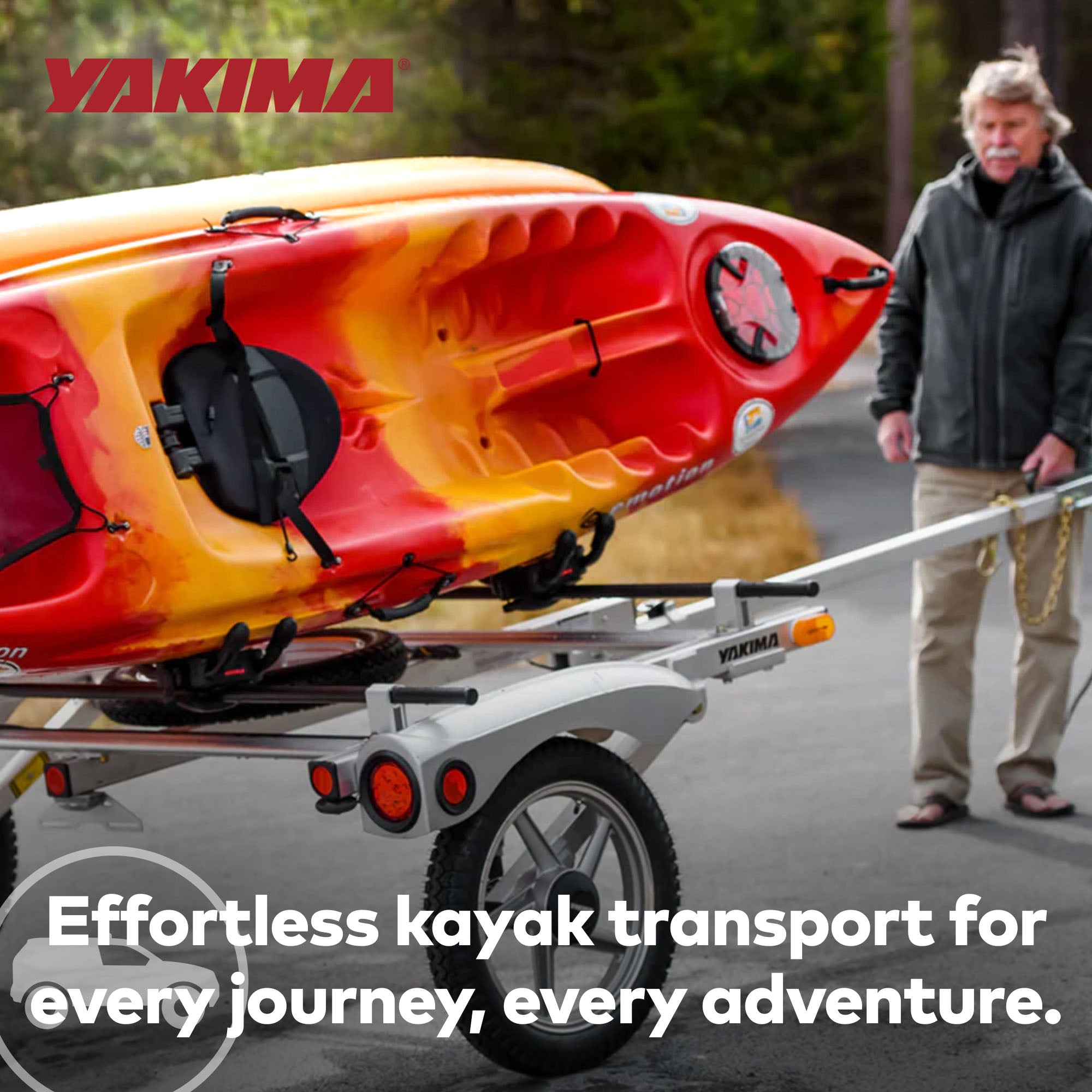 JayHook J-Cradle Rooftop Kayak Mount, Roof Rack w/Padding & Tie Downs (Open Box)