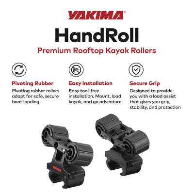 YAKIMA Rooftop Mounted Kayak Rack for Vehicles, Set of 2 Kayak Rollers(Open Box) - VMInnovations