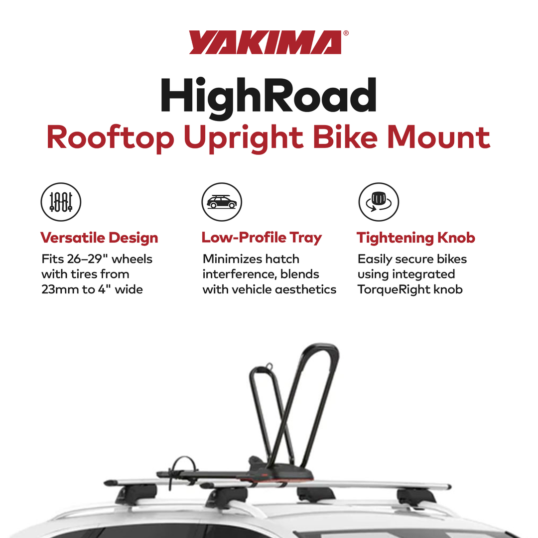 Yakima HighRoad Rooftop Upright Bike Mount, Compatible w/StreamLine (Open Box) - VMInnovations