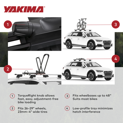 Yakima HighRoad Rooftop Upright Bike Mount, Compatible w/StreamLine (For Parts) - VMInnovations
