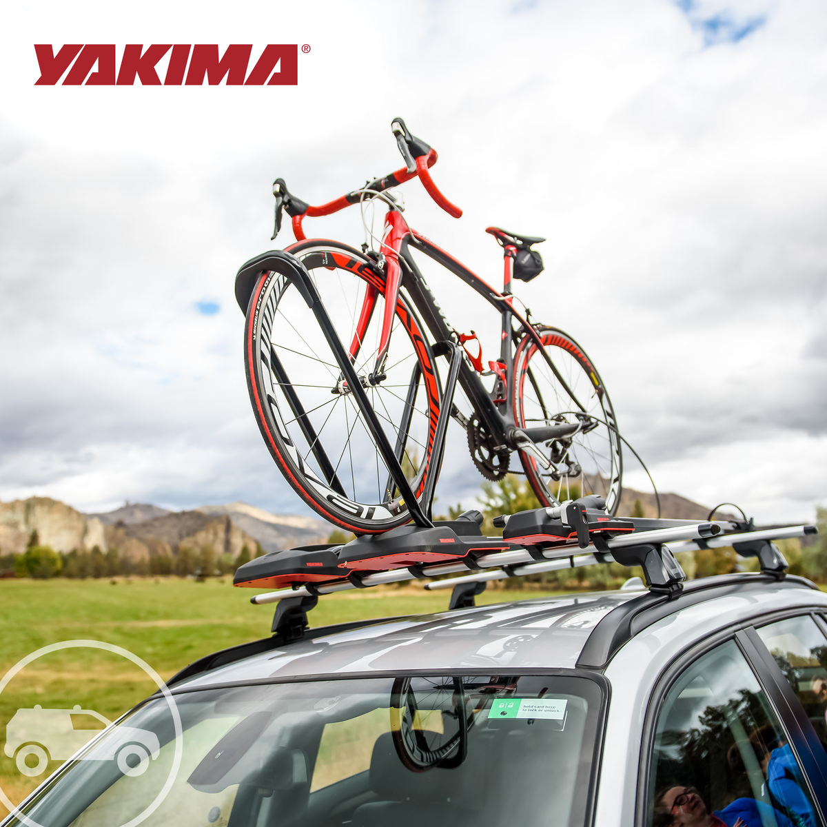 Yakima HighRoad Rooftop Upright Bike Mount, Compatible w/StreamLine (For Parts) - VMInnovations