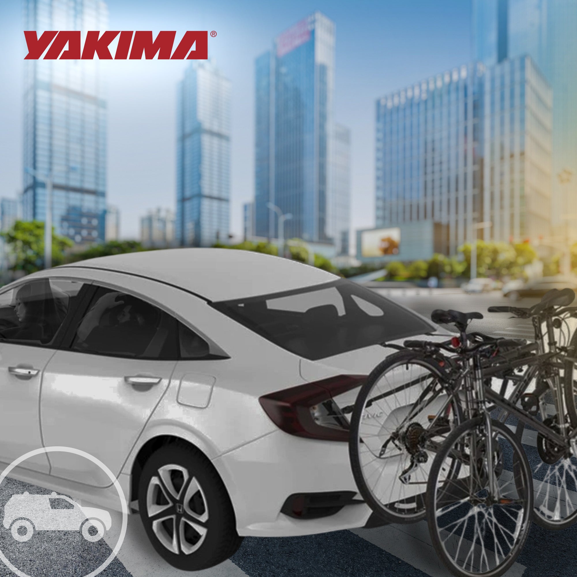 Yakima HangOut Car Trunk Compact Foldable 2 Bicycle Mount Rack, Black (Used) - VMInnovations