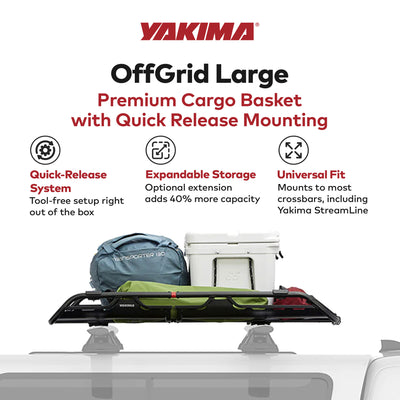Yakima Large Cargo Basket Roof Rack, Compatible w/StreamLine Crossbars (Used) - VMInnovations