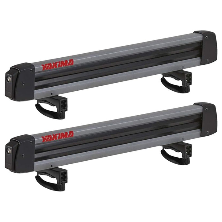 Yakima FreshTrack 6 Universal Car Roof Top Mount Ski and Snowboard Rack, Black