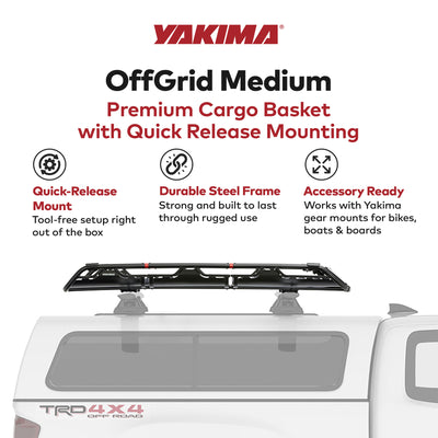 Yakima Medium Cargo Basket Roof Rack, Compatible w/StreamLine Systems (Open Box) - VMInnovations