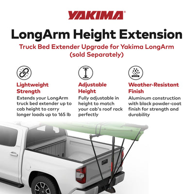 Yakima 3lb Aluminum Height Extension for LongArm Bed Extender, Black (Open Box) - VMInnovations