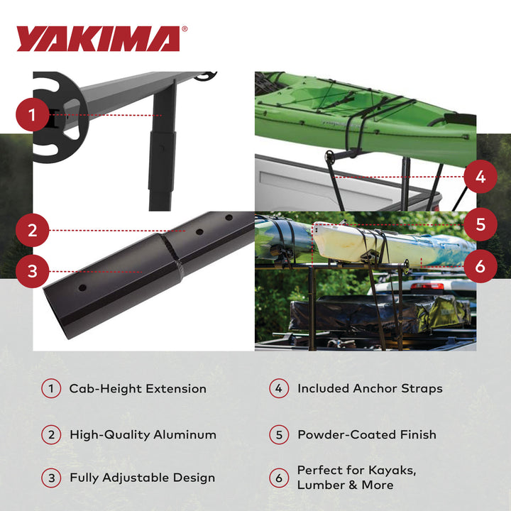 Yakima 3lb Aluminum Height Extension for LongArm Bed Extender, Black (Open Box)