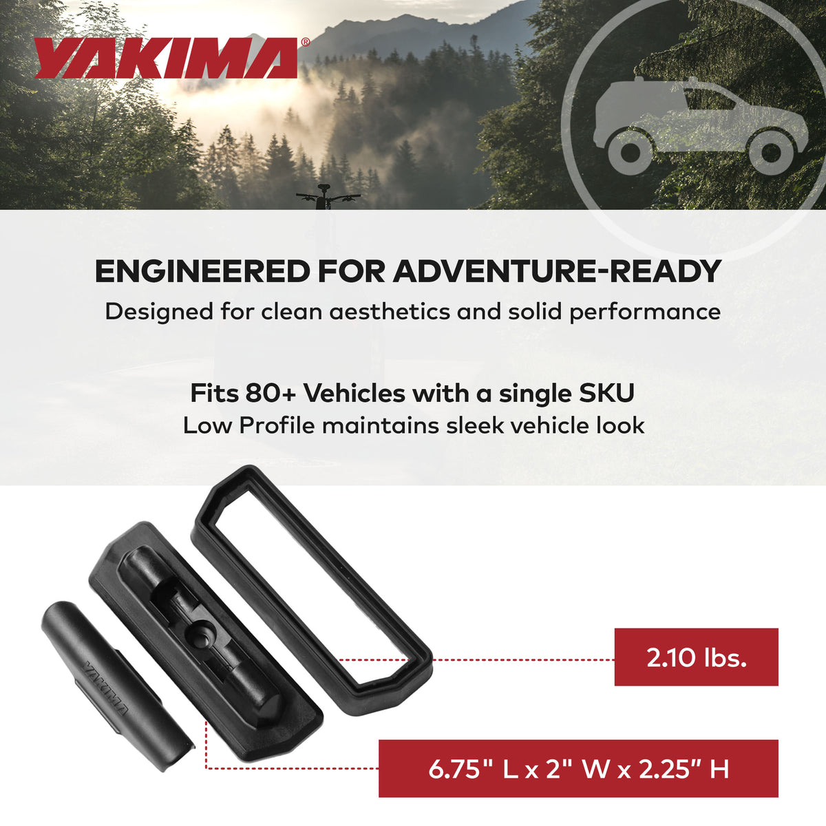 YAKIMA Low Profile Landing Pad 22 for Fixed Point Tower, 4pc (For Parts)