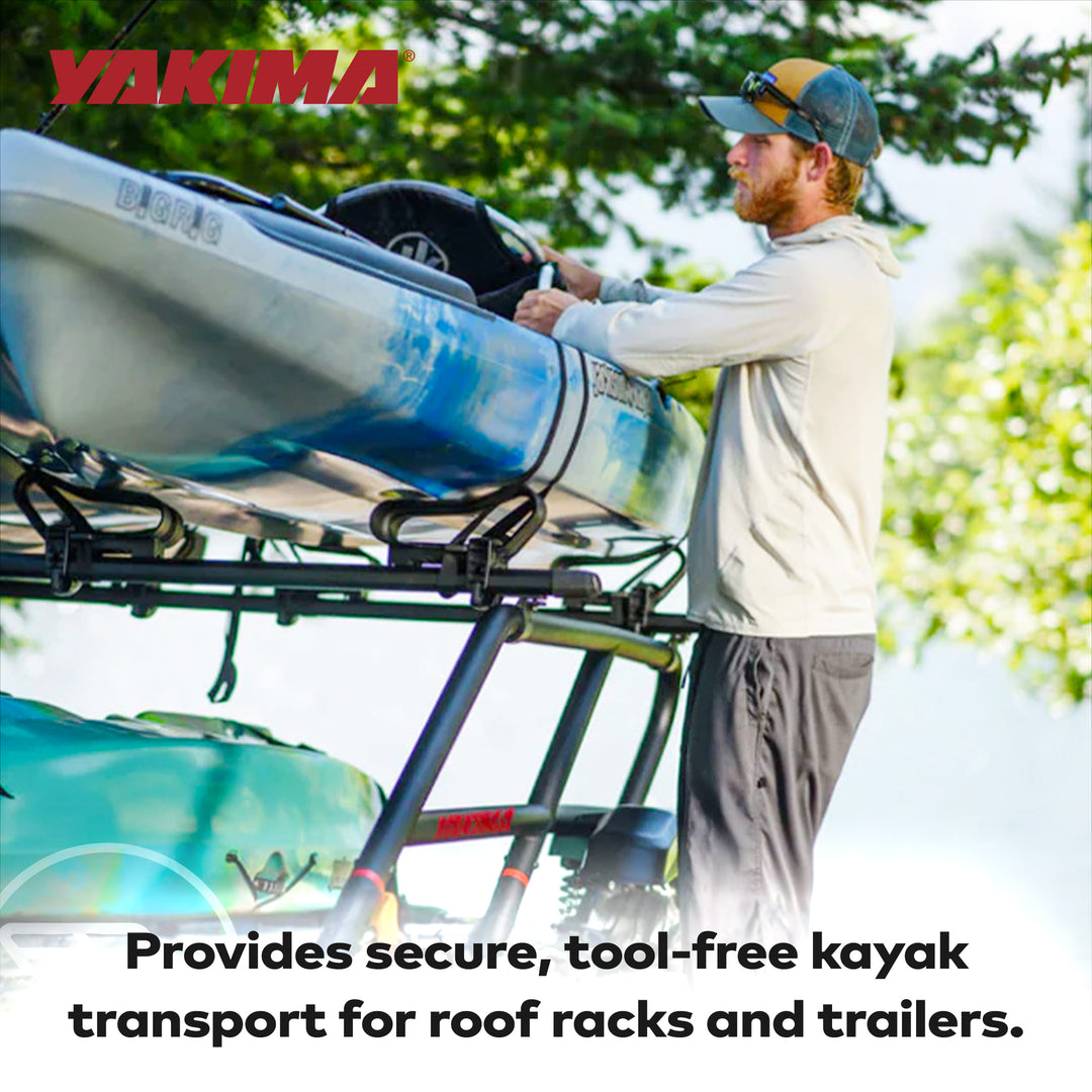 YAKIMA Kayak Fishing Boat Saddles for Roof Racks and Trailers, Black (Used)