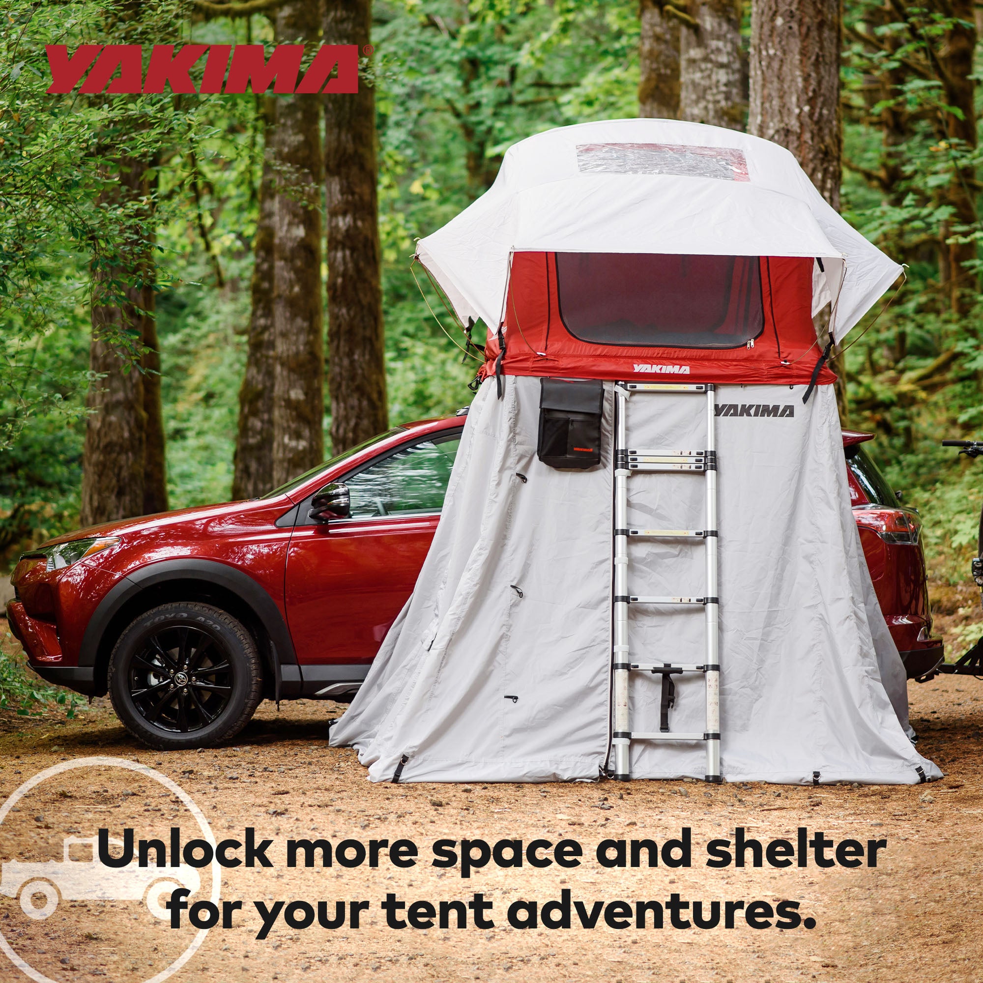 Yakima SkyRise Annex 3 Wall Enclosure for Small SkyRise Rooftop Tents, Gray - VMInnovations