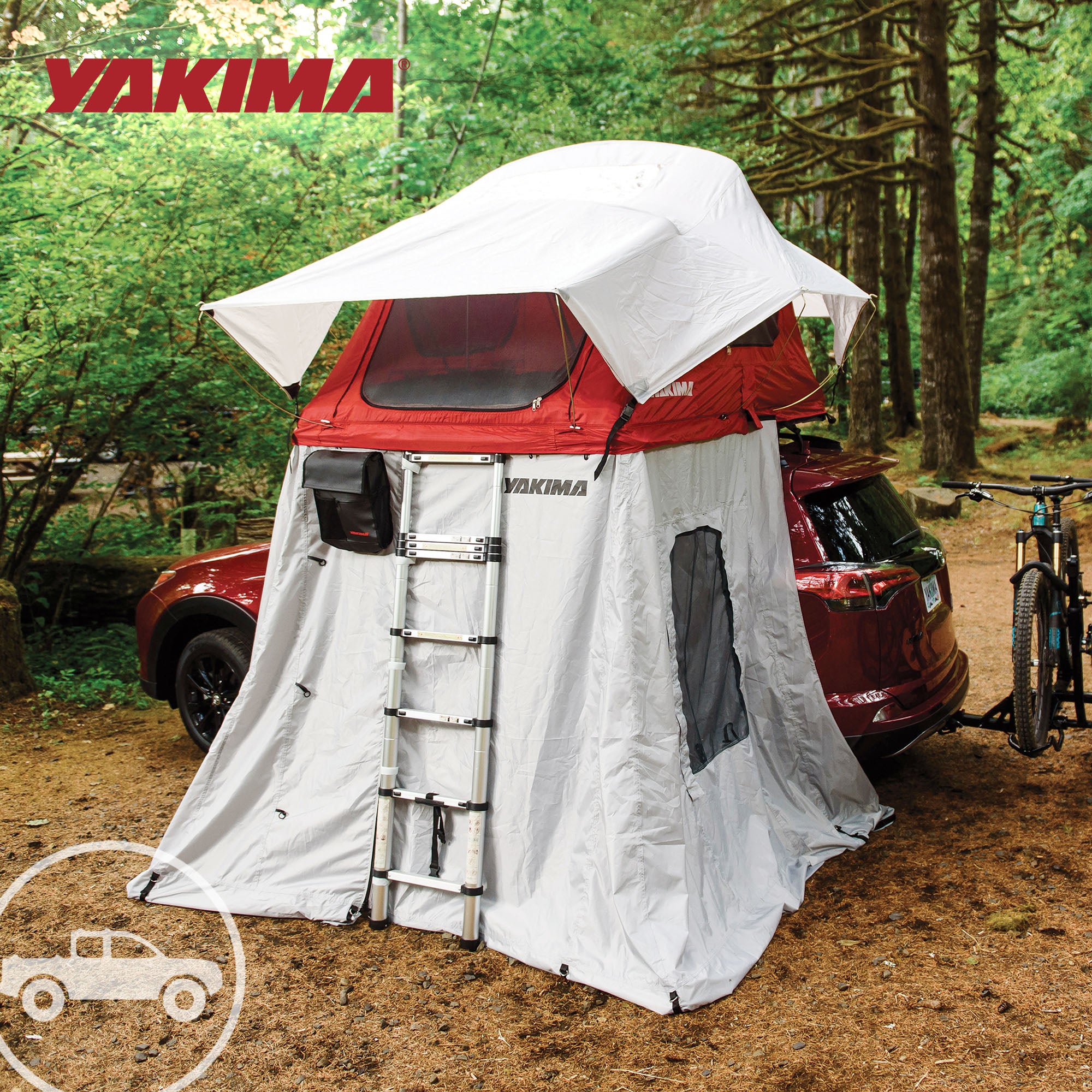 Yakima SkyRise Annex 3 Wall Enclosure for Small SkyRise Rooftop Tents, Gray - VMInnovations
