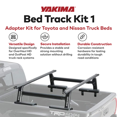 Yakima OverHaul HD Truck Bed Rack, 68-Inch Crossbars & Bed Track Adapter Kit