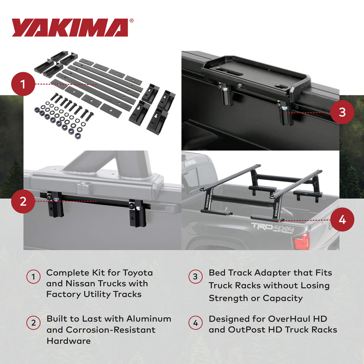 YAKIMA Bed Track Kit 1 for Toyota and Nissan Truck Bed Rack Systems (Open Box)