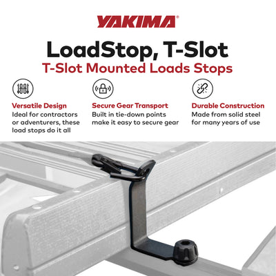Yakima LoadStop Steel T-Slot Mounted Load Stops Accessory for Yakima Crossbars - VMInnovations