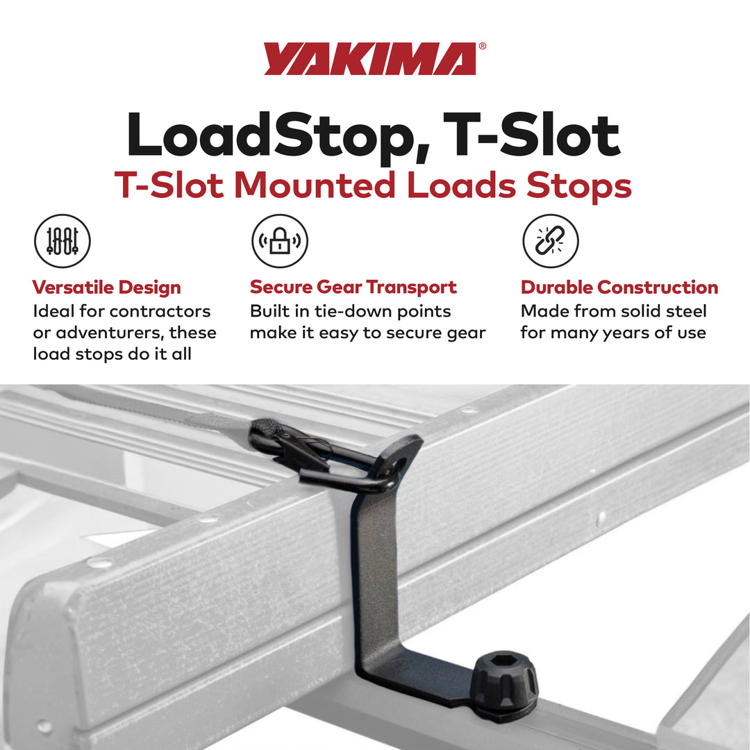Yakima Steel T-Slot Mounted Load Stops Accessory for Yakima Crossbars (Open Box)