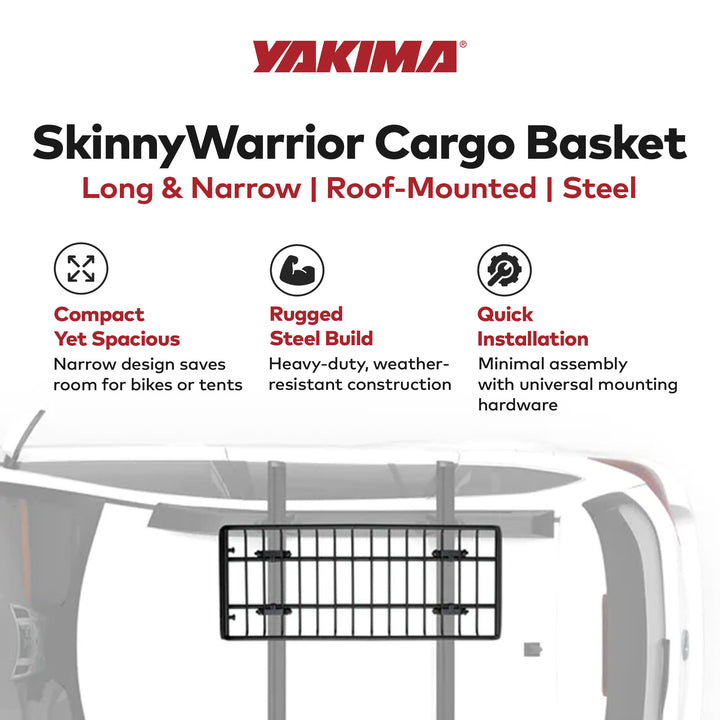 SkinnyWarrior Cargo Basket for Yakima StreamLine Crossbars (Open Box)