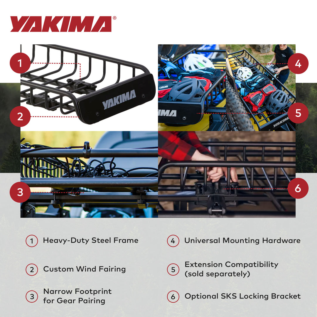 Yakima SkinnyWarrior Long & Narrow Cargo Basket for Yakima StreamLine Crossbars - VMInnovations