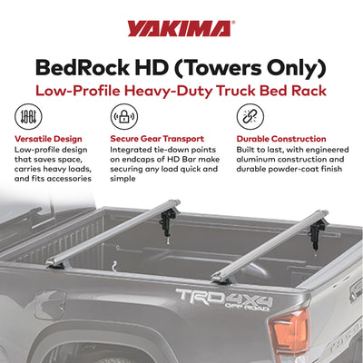 Yakima DeepSpace 10 Rooftop Cargo Box, 68" Heavy Duty Crossbars & Rack Towers