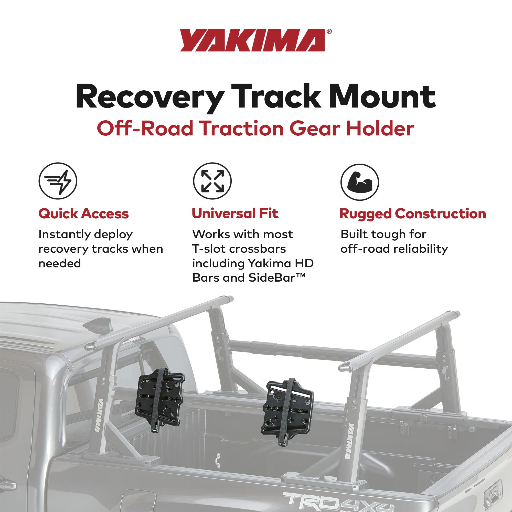 Yakima 35lb Capacity Recovery Track Mount for Yakima Bars or SideBar(Open Box)