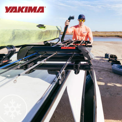 YAKIMA ReelDeal Padded Rooftop Rack Mount & 2 Pack 55 Inch Aluminum HD Crossbar