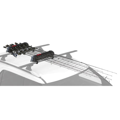 YAKIMA ReelDeal Padded Rooftop Rack Fishing Rod, Ski, and Snowboard Mount, Black