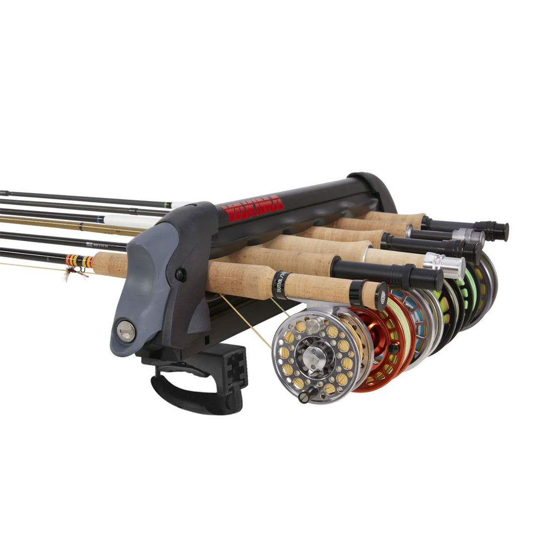 YAKIMA ReelDeal Padded Rooftop Rack Fishing Rod, Ski, and Snowboard Mount, Black