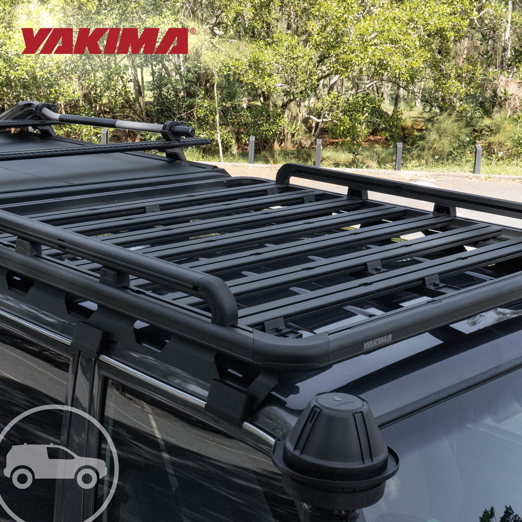 Yakima 76 by 65 Inch LockNLoad Perimeter Raised Rail Kit for Roof Rack, 4 Rails
