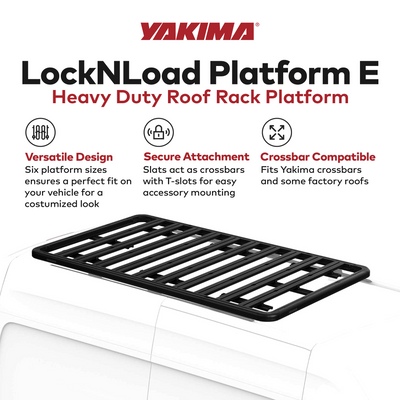 YAKIMA 84x49" 3 Bar System Heavy Duty Roof Rack Platform, Black (Open Box) - VMInnovations